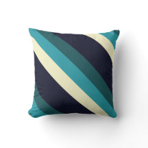 coussin rayé rétro et mod