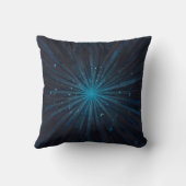 Coussin Rayon cosmique Bleu Starburst (Verso)