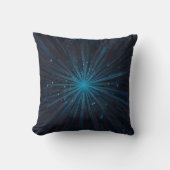 Coussin Rayon cosmique Bleu Starburst (Recto)
