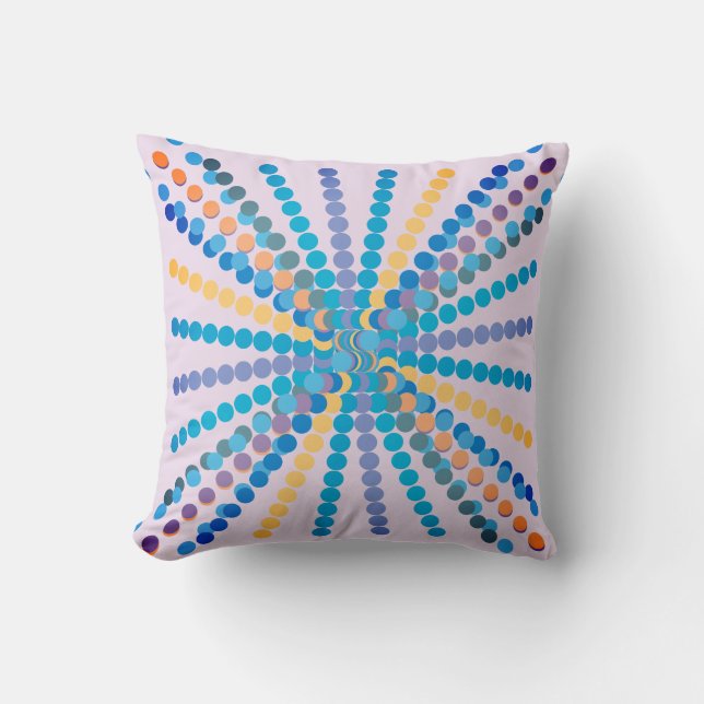 Coussin Rayons de cercle colorés (Recto)