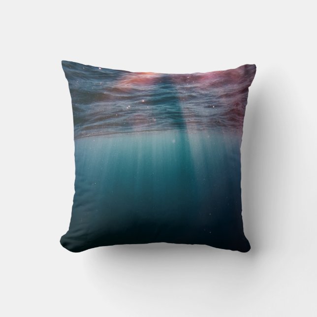 Coussin rayons du soleil sous l'eau (Recto)
