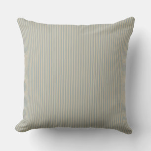 Coussin Rayure à carreaux beige et gris