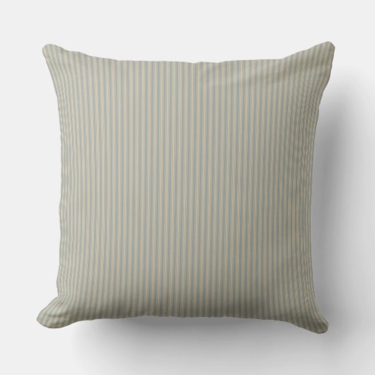 Coussin Rayure à carreaux beige et gris (Recto)
