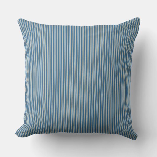 Coussin Rayure à carreaux bleus (Recto)