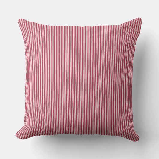 Coussin rayure à carreaux rouge et blanc (Recto)