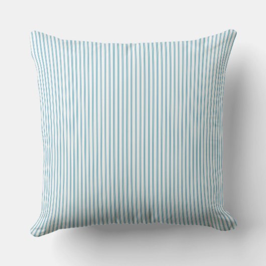 Coussin Rayure à petits carreaux bleu clair (Verso)