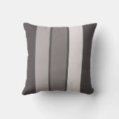 Coussin Rayure chaude du gris 3 (1 3) de 16" carreau (Verso)