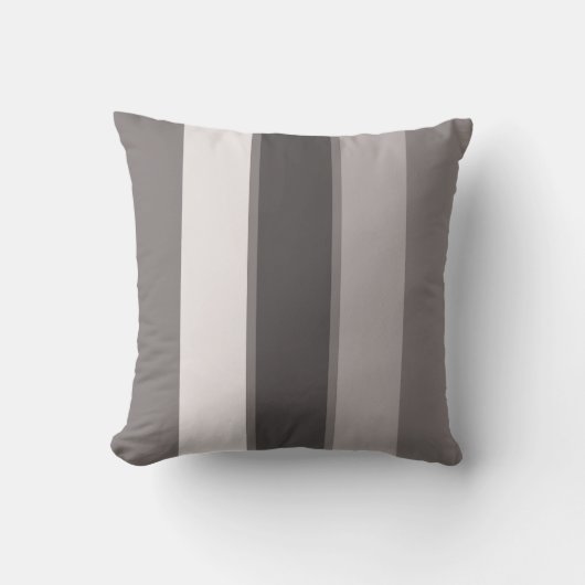Coussin Rayure chaude du gris 3 (2 3) de 16" carreau (Recto)