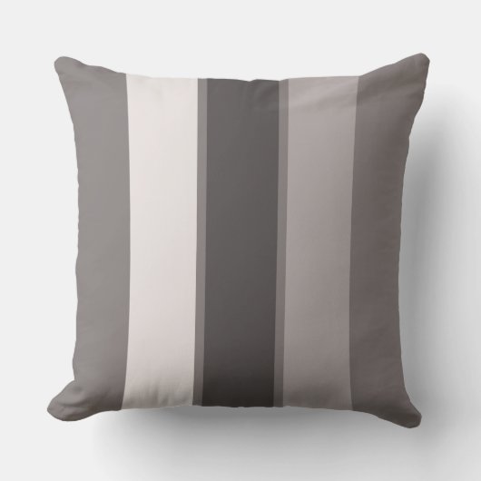 Coussin Rayure chaude du gris 3 (2 3) de 20" carreau (Recto)