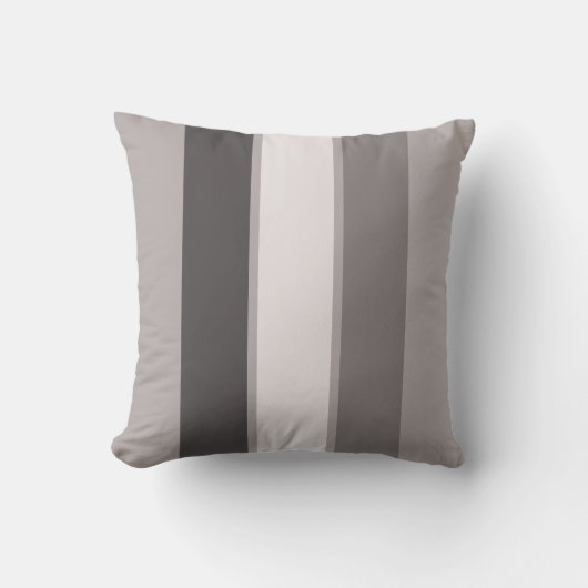 Coussin Rayure chaude du gris 3 (3 3) de 16" carreau (Recto)