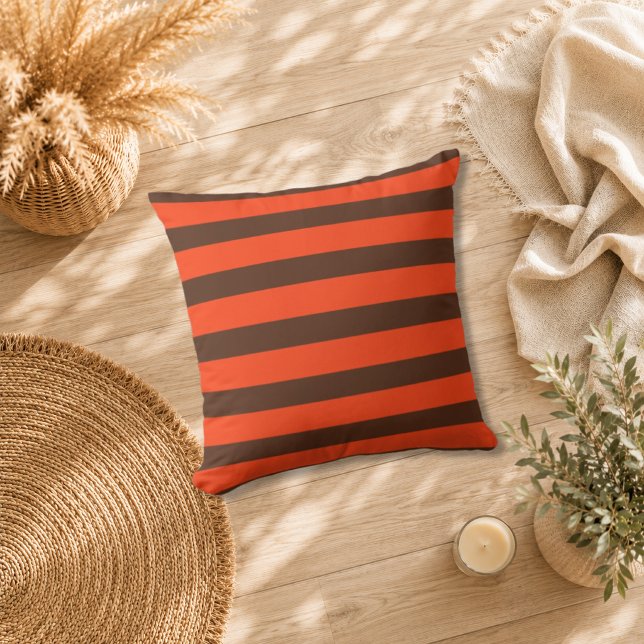 Coussin Rayure de coucher de soleil (Créateur téléchargé)