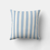 Coussin Rayure de nurserie bleu clair et blanc (Verso)