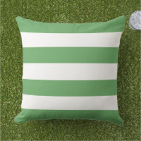 Rayure horizontale large verte et blanche classiqu