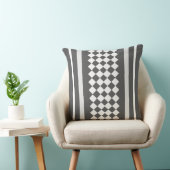 Coussin Rayure Nordique Noir et Blanc (Chaise)