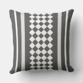 Coussin Rayure Nordique Noir et Blanc (Verso)