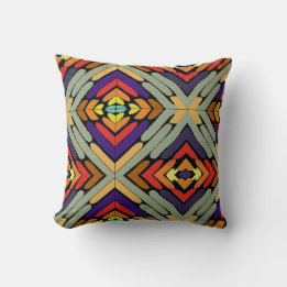 Coussin Rayures Abstraites Multicolores