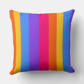 Coussin Rayures arc-en-ciel (Verso)