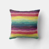 Coussin Rayures arc-en-ciel (Verso)