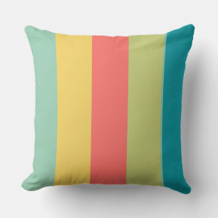 Coussin Rayures arc-en-ciel de style moderne du milieu du