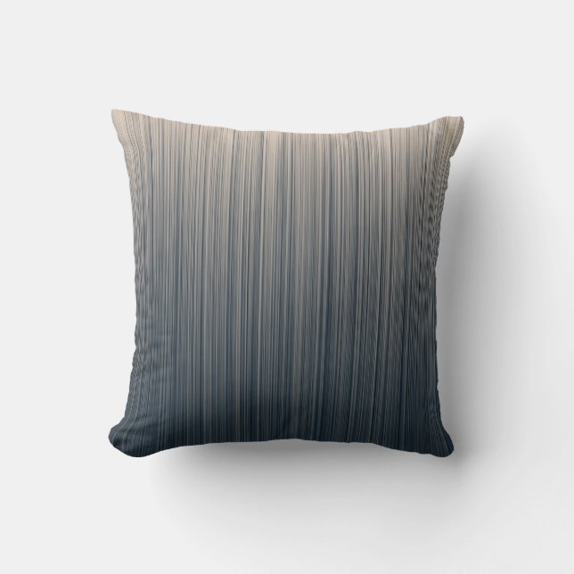 Coussin Rayures ardoise et crème (Recto)