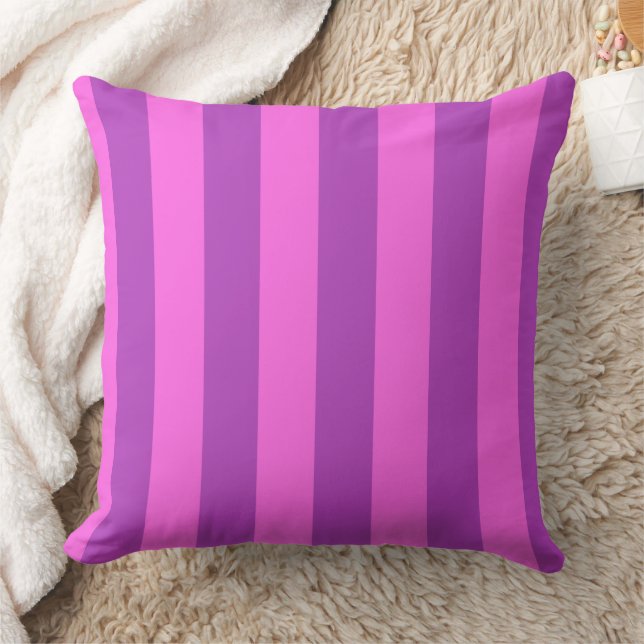 Coussin Rayures bicolores violettes  (Couverture)