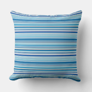 Coussin Rayures blanches bleues mignonnes