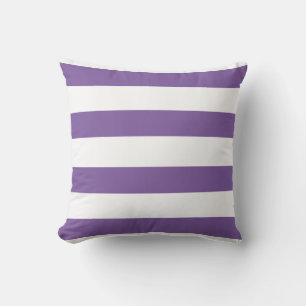 Coussin Rayures blanches violettes modernes