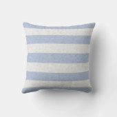 Coussin Rayures Bleu Pastel et Blanc (Verso)