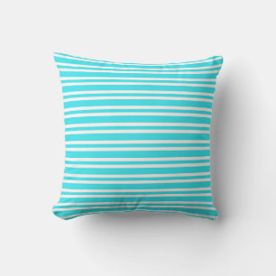 Coussin Rayures Bleues et Blanches Motif Sans Fin