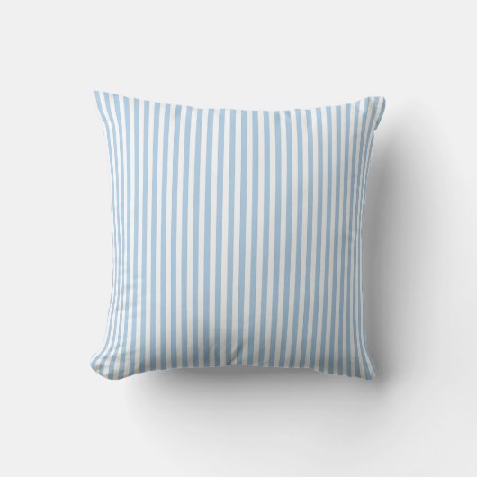 Coussin Rayures bleues pastel simples (Recto)