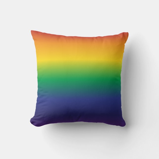 Coussin Rayures Colorées Arc-en-Ciel Classiques (Recto)