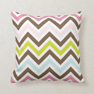 Coussin Rayures colorées de Chevron