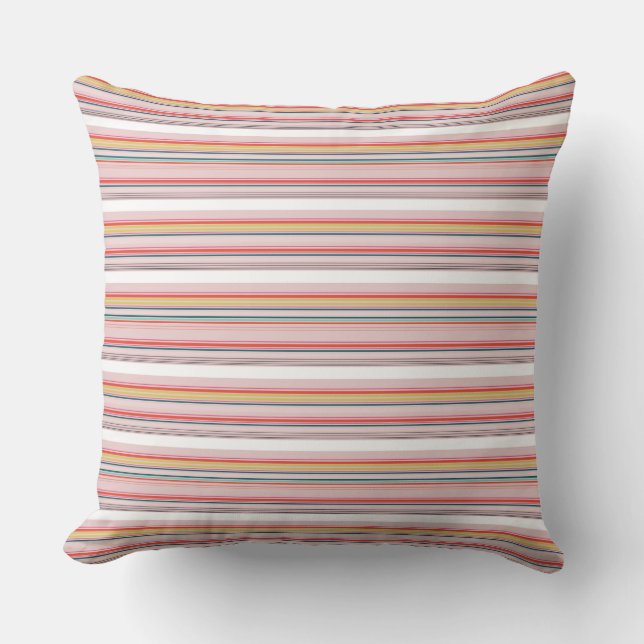 Coussin Rayures colorées modernes mignonnes (Recto)