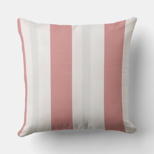Coussin Rayures Cottage Nordique – Fard & Brume (Verso)