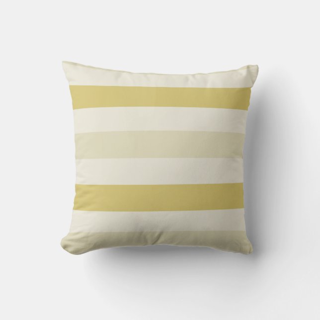 Coussin Rayures crèmes jaunes (Recto)