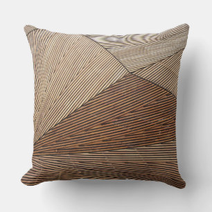 Coussin Rayures dans les tons Brown Jeter l'oreiller