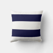 Coussin Rayures de baleine grise marine Blanc et bleu mar (Verso)