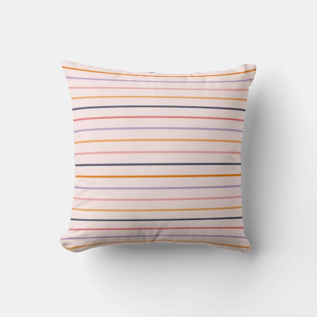 Coussin Rayures de coucher de soleil (Recto)