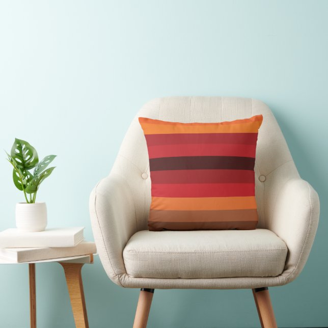 Coussin Rayures de coucher de soleil (Chaise)