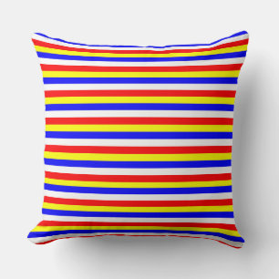 Coussin rayures de drapeau du Cap-Vert motif de pays symbo