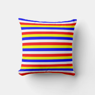 Coussin rayures de drapeau du Cap-Vert motif de pays symbo
