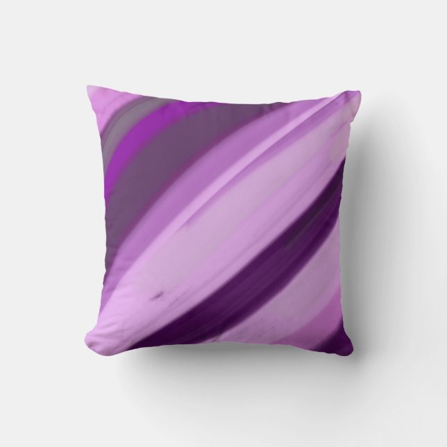 Coussin Rayures de lavande violette  (Recto)