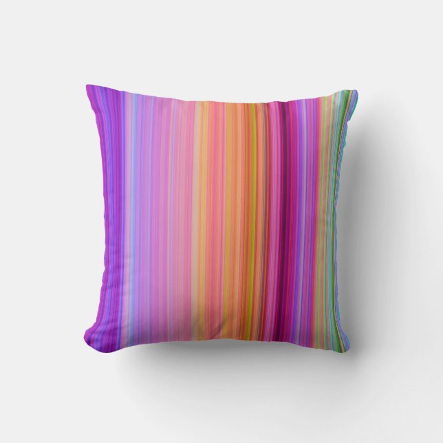 Coussin Rayures de lever de soleil (Recto)