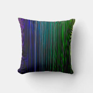Coussin Rayures de lumière arc-en-ciel carré