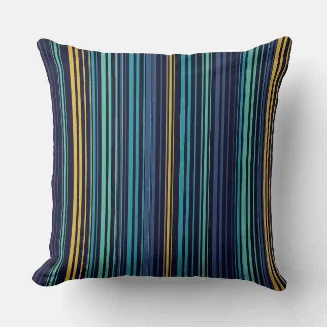 Coussin Rayures de paon (Recto)