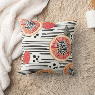 Coussin Rayures de tranche de citron bold (3)