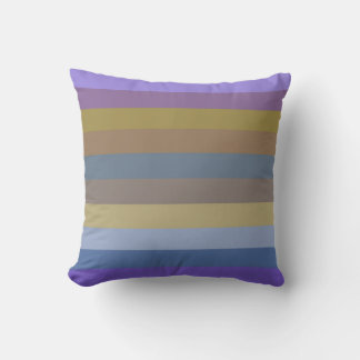 Coussin Rayures horizontales des années 70 en lilas, mouta