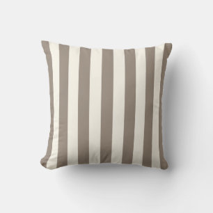 Coussin Rayures Intemporelles Crème Taupe