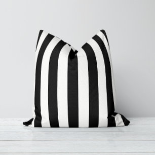 Coussin Rayures Intemporelles Noir & Blanc