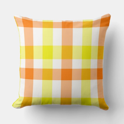 Coussin Rayures jaunes et oranges (Recto)